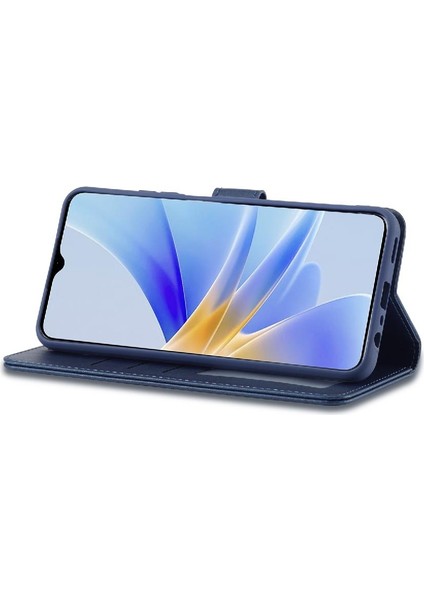 Oppo A17/A17K Kart Yuvaları Cüzdan Için Kılıf Tutucu ile Buzağı Doku Flip (Yurt Dışından)
