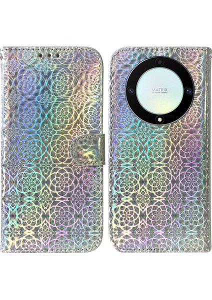 Onur X9A Kart Yuvası Cüzdan Kılıf Için Telefon Kılıfı Premium Pu Deri Glitter (Yurt Dışından)