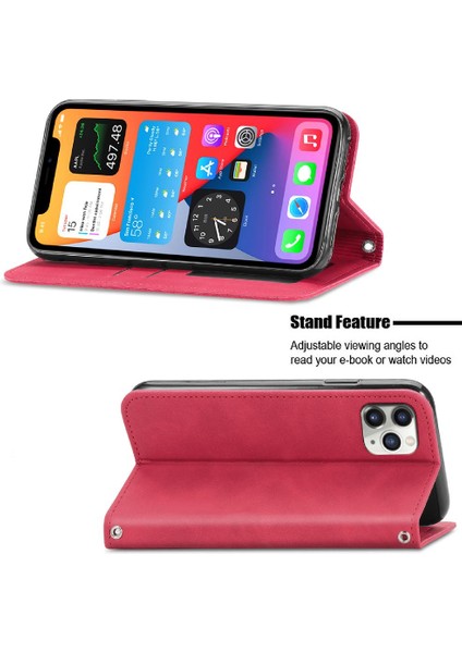 Iphone 11 Için Kılıf Pro Deri Kılıf Darbeye Basit Iş Cüzdan (Yurt Dışından)