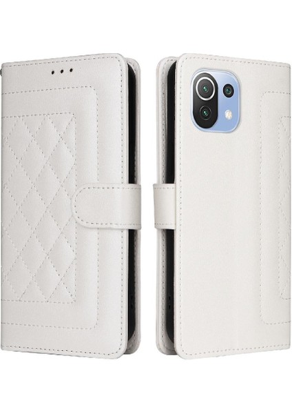Xiaomi 11 Lite Için Flip Case Cüzdan Darbeye Basit Iş Kapak Çevirin (Yurt Dışından)
