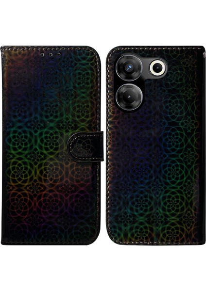 Tecno Camon 20 Pro 5g Standı Tutucu Glitter Renkli Cüzdan Kılıf (Yurt Dışından)