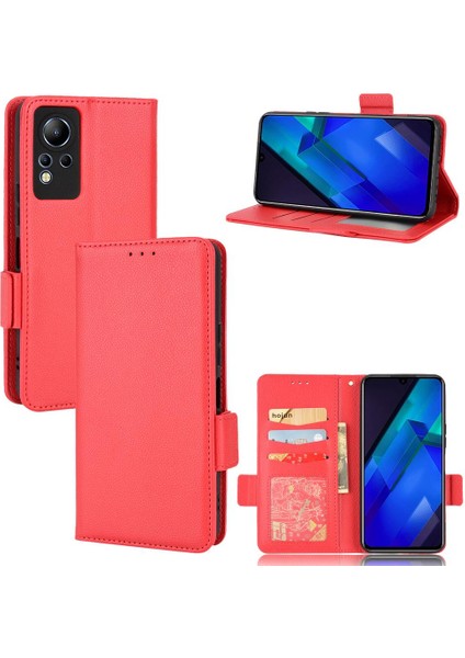Infinix Not 12 Için Kılıf Cüzdan Pu Deri Manyetik Kart Yuvaları Tutucu Yan (Yurt Dışından)