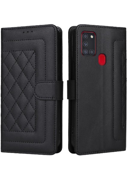 Samsung Galaxy A21S Darbeye Dayanıklı Basit Iş Cüzdan Flip Case (Yurt Dışından)