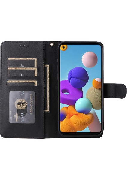 Samsung Galaxy A21S Darbeye Dayanıklı Basit Iş Cüzdan Flip Case (Yurt Dışından) modelleri