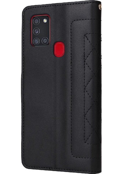 Samsung Galaxy A21S Darbeye Dayanıklı Basit Iş Cüzdan Flip Case (Yurt Dışından) indirimleri
