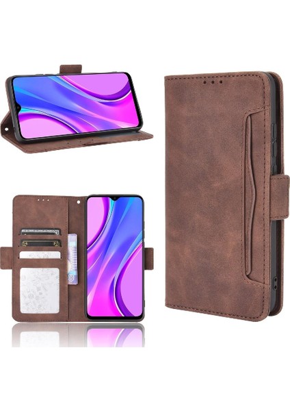Xiaomi Redmi 9c Için Kılıf Ayarlanabilir Ayrılabilir Kart Tutucu Manyetik Kapatma Deri Cüzdan Kapak (Yurt Dışından)