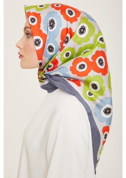 Çiçek Desenli Twill İpek Eşarp 24Ya9106 54 54 fiyatları