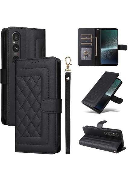 Sony Xperia 1 V Için Flip Case Deri Kılıf Kapak Çevirin Cüzdan Basit (Yurt Dışından)