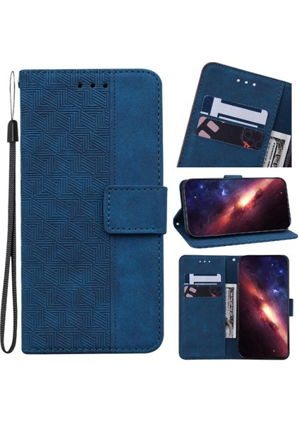 BDT Market Infinix Not 30 Için Geometrik Kabartmalı Flip Folio Kickstand Özelliği (Yurt Dışından)