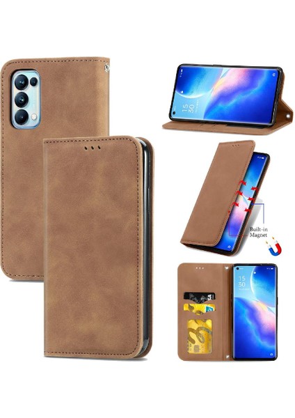 Oppo Oppo 5 Pro Cüzdan Basit Iş Fermuar Deri Çanta Için Kılıf (Yurt Dışından)