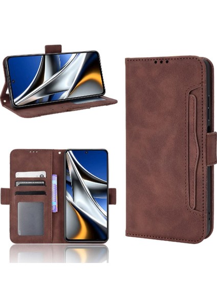 Xiaomi Poco X4 Pro 5g Için Kılıf Ayarlanabilir Ayrılabilir Kart Tutucu Manyetik Kapatma (Yurt Dışından)