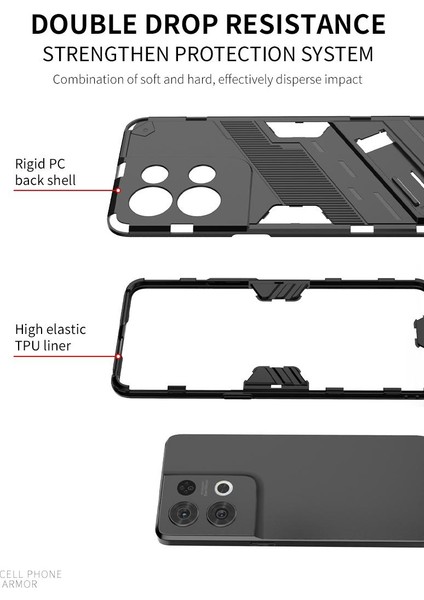 Oppo Oppo 8 Pro 5g Koruyucu Kapak Için Kılıf Kickstand Sağlam Askeri (Yurt Dışından)