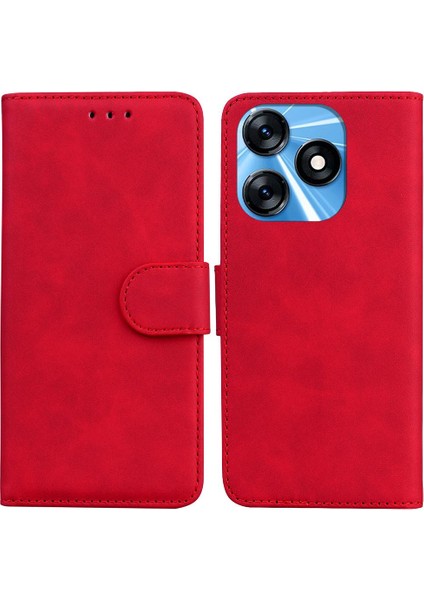 Tecno Spark 10 Premium Pu Deri Kart Yuvası Manyetik Standı Için Flip Case (Yurt Dışından)
