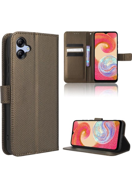 Samsung Galaxy A04E Kickstand Kart Tutucu Manyetik Cüzdan Kapak Için Kılıf (Yurt Dışından)