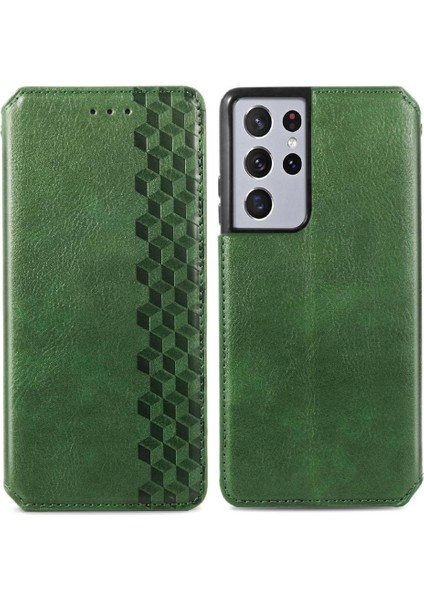 Samsung Galaxy S21 Ultra Zarif Iş Cüzdan Fonksiyonu Için Kılıf Çevirin (Yurt Dışından)