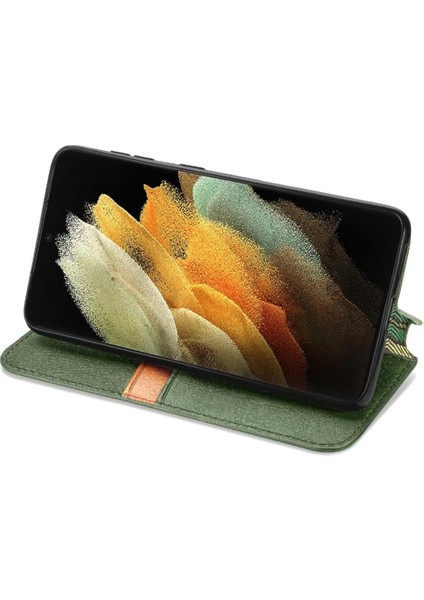 Samsung Galaxy S21 Ultra Zarif Iş Cüzdan Fonksiyonu Için Kılıf Çevirin (Yurt Dışından) indirimleri