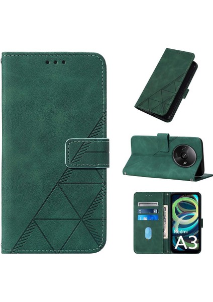 Xiaomi Redmi A3 Flip Folio Kitap Koruyucu Kredi Kartı Tutucu Pu (Yurt Dışından)