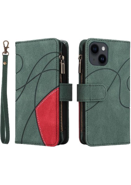Kart Yuvası Standı Dokuz Kart ile IPhone 15 Kickstand Koruyucu Kılıf (Yurt Dışından)