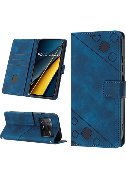 Xiaomi Poco X6 Pro Için Kılıf Cüzdan Kapak Çevirin Manyetik Deri Kart Tutucu (Yurt Dışından)