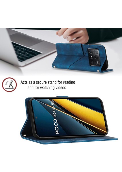 Xiaomi Poco X6 Pro Için Kılıf Cüzdan Kapak Çevirin Manyetik Deri Kart Tutucu (Yurt Dışından) fırsatları