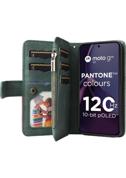 Motorola Moto G84 Dokuz Kart Yuvaları Iki Renkli Dikiş Fermuar (Yurt Dışından)