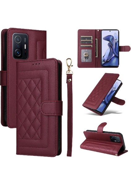 Xiaomi 11T/11T Pro Için Flip Case Deri Kılıf Kapak Darbeye (Yurt Dışından)