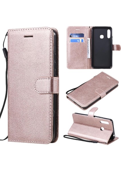 Kart Yuvası ile Samsung Galaxy A70E Için Flip Case Yüksek Kalite Deri Kılıf (Yurt Dışından)