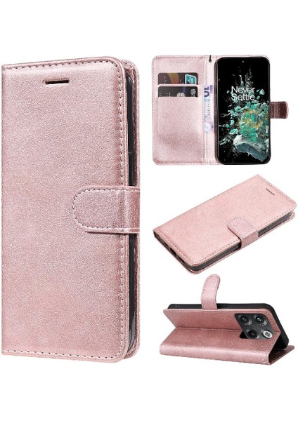 Oneplus 10T Iş Cüzdan Telefon Kılıfı Için Flip Case Klasik Düz Renk (Yurt Dışından)