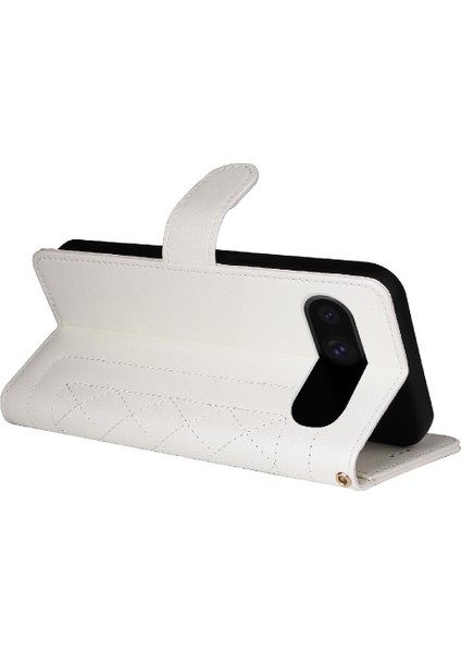 Google Piksel 8 Pro Flip Kapak Için Flip Case Basit Iş Cüzdan Deri (Yurt Dışından)