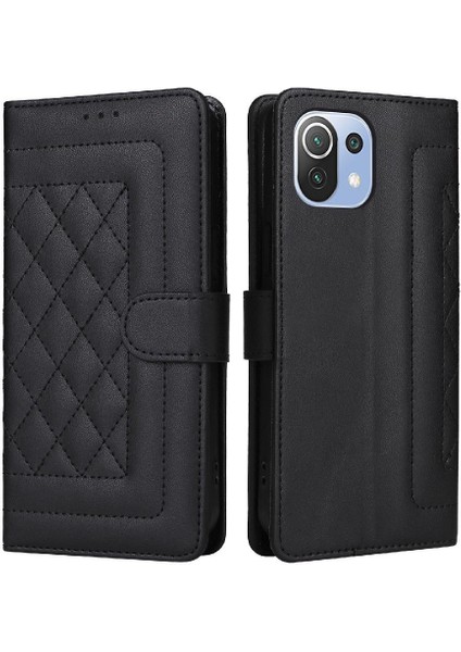 Xiaomi 11 Lite Için Flip Case Cüzdan Darbeye Basit Iş Kapak Çevirin (Yurt Dışından)