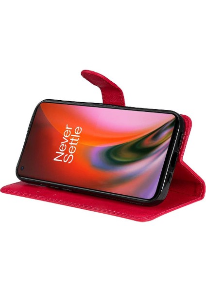 BDT Market Oneplus Nord 2 5g Için Flip Case Kart Yuvası ile Klasik Düz Renk Yüksek (Yurt Dışından)