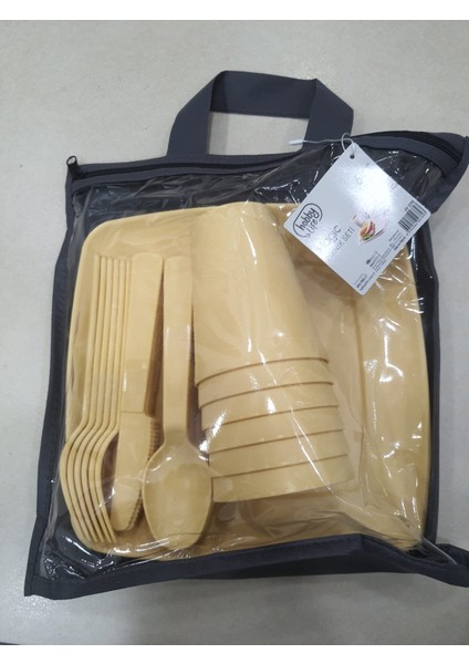 Hobby Life Magıc 6 Kişilik Piknik Seti 31 Parça-Sarı