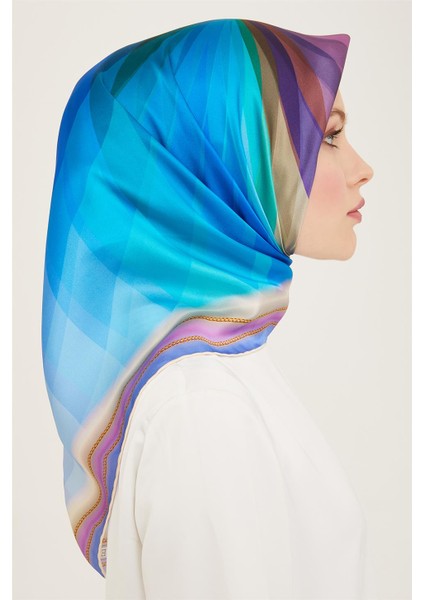 Geometrik Desenli Twill İpek Eşarp 24Ya9113 27 fiyatları