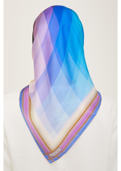 Geometrik Desenli Twill İpek Eşarp 24Ya9113 27 fırsatları