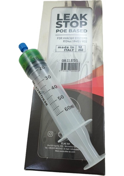 Klima ve Buzdolabı Elke 11.072/1 Leak Stopper R134-410- 12ML Kaçak Durdurucu Artek Code: 01 20 054