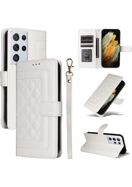 Samsung Galaxy S21 Ultra Darbeye Deri Kılıf Için Flip Case Basit (Yurt Dışından) indirimleri