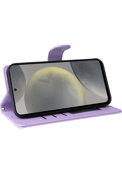 Samsung Galaxy S24 Için Flip Case Darbeye Basit Iş Cüzdan Flip (Yurt Dışından) modelleri