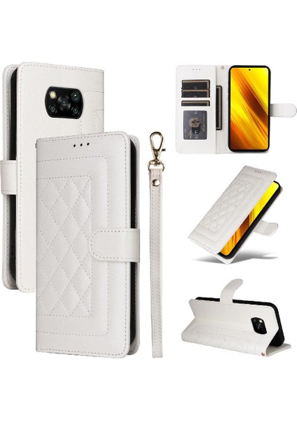 Xiaomi Poco X3 Nfc Cüzdan Flip Kapak Için Flip Case Basit Iş Deri (Yurt Dışından)