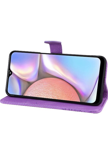 Samsung Galaxy A10S Için Kılıf Kart Yuvası Standı Kickstand ile Büyük Kelebek (Yurt Dışından)