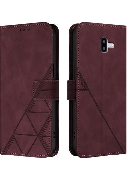 Samsung Galaxy J6 Artı Flip Folio Kitap Koruyucu Cüzdan Kapak Pu (Yurt Dışından)