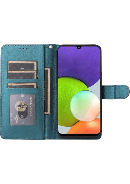 Samsung Galaxy A22 4g Için Flip Case Basit Iş Kapak Deri (Yurt Dışından) modelleri