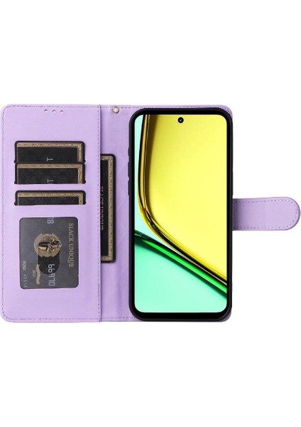 Realme C67 4g Darbeye Dayanıklı Basit Iş Cüzdan Deri Için Flip Case (Yurt Dışından) modelleri