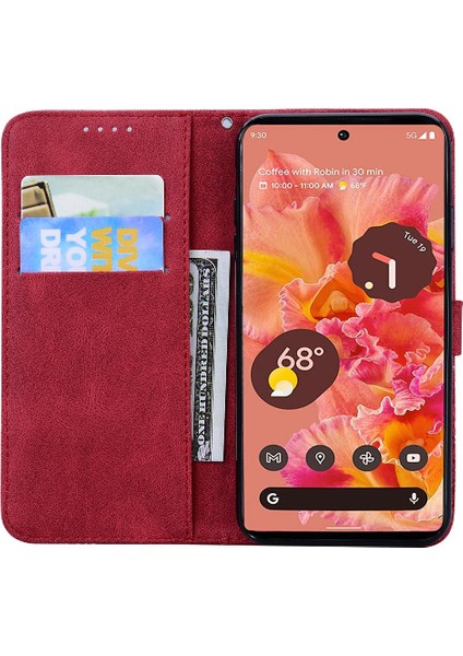 Google Piksel 6 Deri Cüzdan Büyük Kelebek Kickstand Koruyucu Kılıf (Yurt Dışından) fırsatları