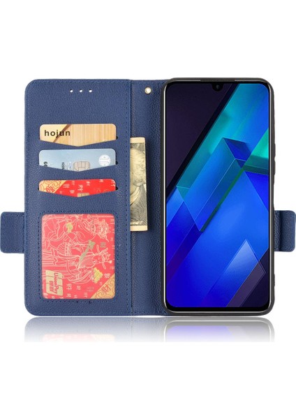 Infinix Not 12 Için Kılıf Cüzdan Pu Deri Manyetik Kart Yuvaları Tutucu Yan (Yurt Dışından)