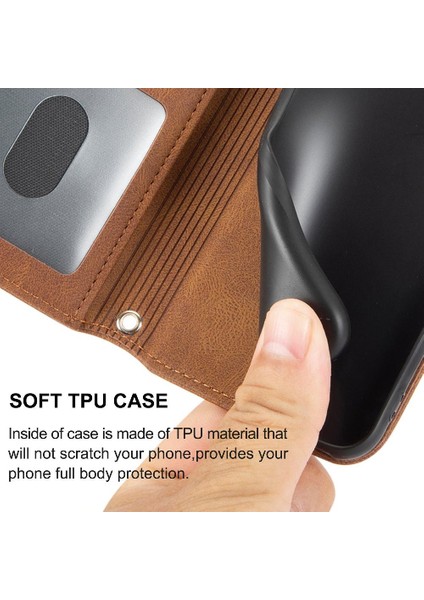 Iphone 13 Için Flip Case Pro Pu Deri Darbeye Koruyucu Kickstand (Yurt Dışından)