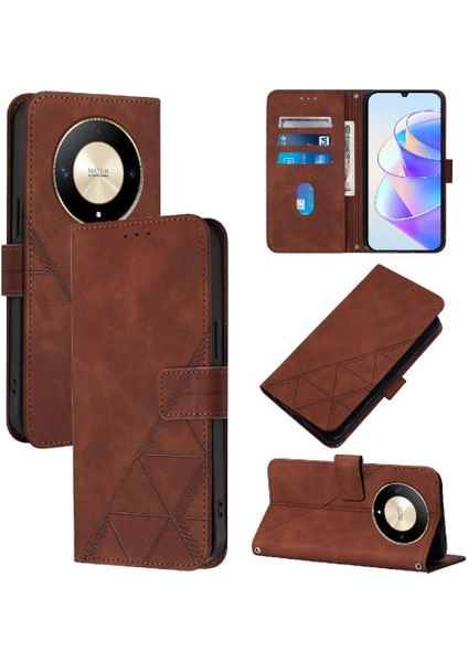 Onur Için Kılıf Sihirli 6 Lite 5g Cüzdan Kapak Kredi Kartı Tutucu Flip Folio (Yurt Dışından)