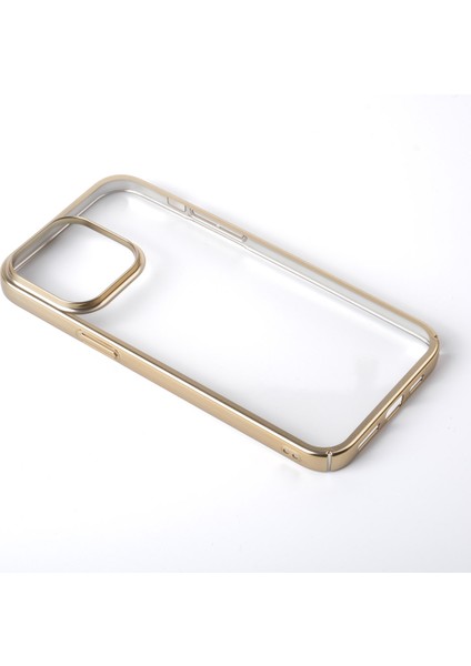 Apple iPhone 14 Pro Max - Metalik Şeffaf Kılıf