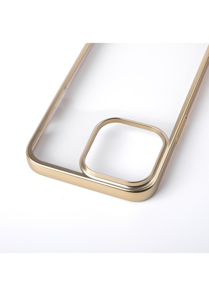 Apple iPhone 14 Pro Max - Metalik Şeffaf Kılıf