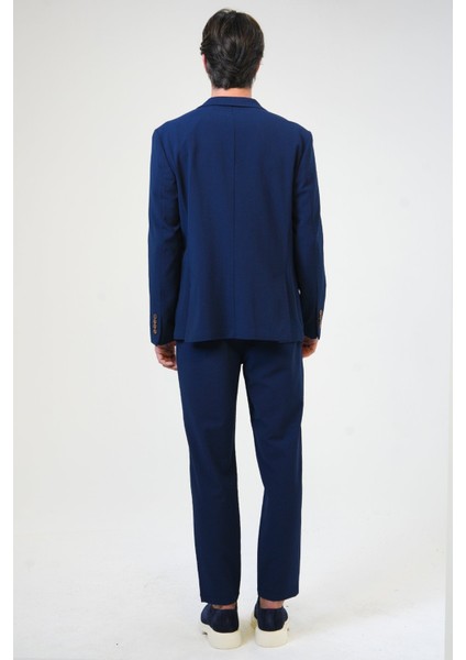 Lacivert Slim Fit Mono Yaka Ceket modelleri