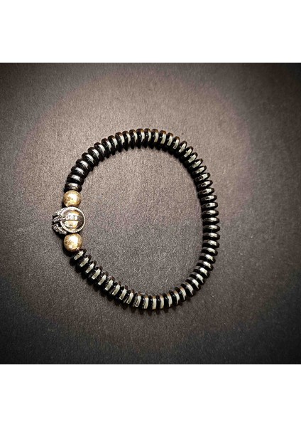 Hematit Kask Figürlü Doğal Taş Bileklik -2 modelleri